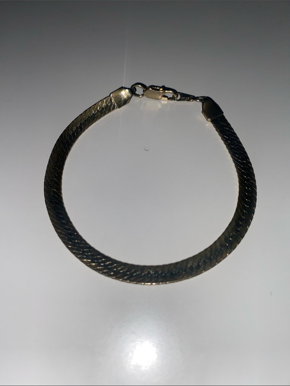Gold-Tone Herringbone Bracelet